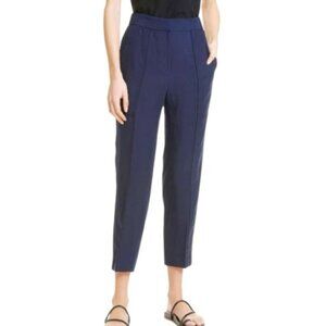 Kobi Halperin Addison crop tapered straight leg pants navy blue women's size S
